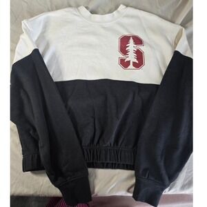 47 Brand Stanford University Cropped Sweatshirt Women Small Colorblock NCAA S